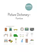 Vorschau - Arbeitsblätter - Mega Bundle "At home" (Rooms + Furniture): Picture Dictionary & Bild-und Wortkarten & Lapbook - Seite 1