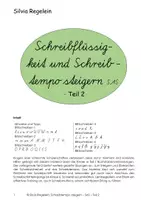 Vorschau - Arbeitsblätter - Blitzschreiben, aus Schreibtempo steigern - SAS Teil 2 - Deckblatt