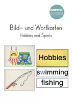 Vorschau - Bildkarten - Bild- und Wortkarten "Hobbies & Sports" - Deckblatt