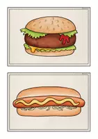 Vorschau - Bildkarten - Bild- und Wortkarten "Let's have lunch" - Seite 1