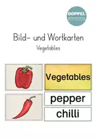 Vorschau - Bildkarten - Bild- und Wortkarten "Vegetables" - Deckblatt