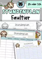 Vorschau - Mal- und Bastelvorlagen - Faultier | Wachsendes Sparpaket | Dienste, Lesepass etc. - Seite 1