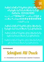 Vorschau - selbst erstellte Schriftarten - Schriftartenpaket "AW Druck" (kommerzielle edukative Einzellizenz) - Deckblatt