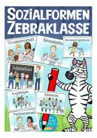 Vorschau - Präsentationen/Tafelbilder - Sozialformen Tafeltransparenz Zebraklasse - Deckblatt