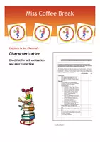 Vorschau - Arbeitsblätter - How to write a characterization (Checklist/Feedback) - Deckblatt