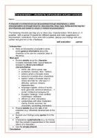 Vorschau - Arbeitsblätter - How to write a characterization (Checklist/Feedback) - Seite 1
