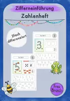 Vorschau - Arbeitsblätter - Zifferneinführung / Zahleinführung: Vorlagen zum Einkleben ins Zahlenheft - Deckblatt