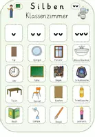 Vorschau - Stationenlernen - Klettmappe: Silben zuordnen (Klassenzimmer) - Seite 3