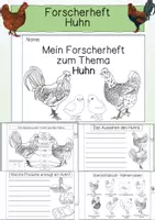 Vorschau - Arbeitsblätter - Einfaches Forscherheft - Huhn - Seite 1