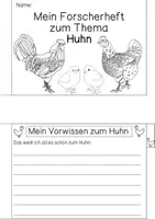 Vorschau - Arbeitsblätter - Einfaches Forscherheft - Huhn - Seite 2