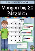 Vorschau - Arbeitsblätter - Blitzblick - Mengen bis 20 erfassen - Freiarbeitsmaterial - Deckblatt