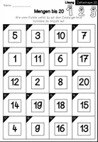Vorschau - Arbeitsblätter - Blitzblick - Mengen bis 20 erfassen - Freiarbeitsmaterial - Seite 2