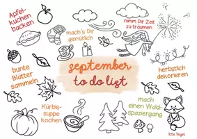 Vorschau - Mal- und Bastelvorlagen - 🌻September 🍁To do Liste 🍎🍂 - Deckblatt