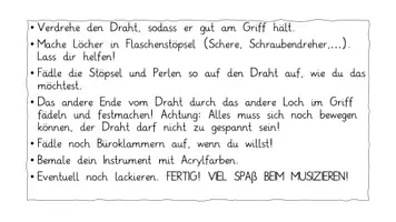 Vorschau - Mal- und Bastelvorlagen - Werken: Ein Instrument aus Flaschendeckeln und Karton gestalten - Seite 3