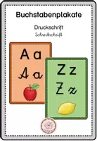 Vorschau - Poster - Buchstabenplakate in Druckschrift und Schreibschrift - Deckblatt