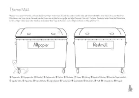 Vorschau - Arbeitsblätter - Arbeitsblätter Müll 2 Klasse Mülltrennung Altpapier Klimamaterial - Deckblatt