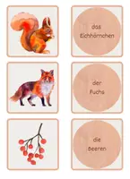 Vorschau - Arbeitsblätter - Herbst Spiel Paare finden (Wort- und Bildkarten) - Seite 1