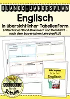 Vorschau - Lehrpläne/Lehrermaterial - Paket mit Blanko-Jahresplänen in übersichtlicher Tabellenform - nach dem bayerischen LehrplanPLUS - Seite 1