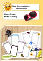 Vorschau - Mal- und Bastelvorlagen - Sommerferien-Selfies – Gesprächsanlass | Klasse 2–3 - Deckblatt