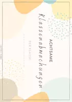 Vorschau - Poster - achtsame Klassenabmachungen Kids - Deckblatt