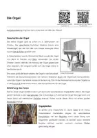Vorschau - Arbeitsblätter - Arbeitsblatt "Die Orgel" mit Erklärvideo, Lösungen und Onlineübungen - Deckblatt