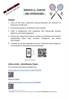 Vorschau - Arbeitsblätter - Arbeitsblatt - Unterschied Badminton und Federball - Deckblatt