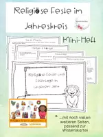 Vorschau - Arbeitsblätter - Religiöse Feste im Jahreskreis - Ein Miniheftchen - Deckblatt