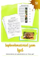 Vorschau - Unterrichtsreihen - Lapbookmaterial Igel - Deckblatt
