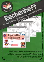 Vorschau - Arbeitsblätter - Rechenheft - Wiederholung Plus und Minus ZR bis 20 - Deckblatt