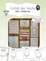 Vorschau - Arbeitsblätter - Gefühl der Woche / Gefühl des Tages - Heft + Tafelkarten - Deckblatt
