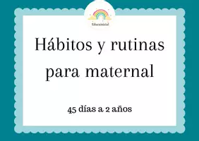 Vista previa - Tarjetas / Manipulativos - Hábitos y rutinas para maternal - Portada