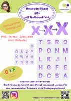 Vorschau - selbst erstellte Cliparts/Grafiken - Gifs | animierte Buchstaben | 29 Dateien | flieder | Alphabet auch kommerziell - Seite 2