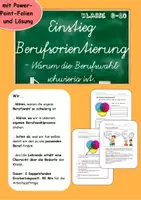 Vorschau - Unterrichtsreihen - Einstieg Berufsorientierung - Warum die Berufswahl so schwierig ist - Deckblatt