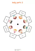 Vorschau - Spiele - vocabulary wheel (Lerndrehscheibe) - body parts - Seite 1