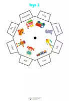 Vorschau - Spiele - vocabulary wheel (Lerndrehscheibe) - toys - Deckblatt