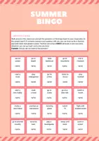 Vorschau - Spiele - Simple past Bingo summer holidays - Deckblatt