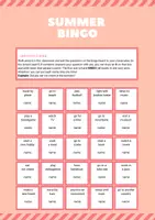 Vorschau - Spiele - Simple past Bingo summer holidays - Seite 1