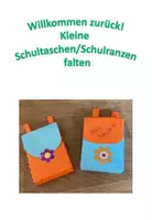 Vorschau - Mal- und Bastelvorlagen - Kleine Schultaschen/Schulranzen falten - mit Schritt für Schritt-Anleitung - Deckblatt