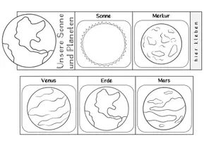 Vorschau - Arbeitsblätter - Planeten Leporello | Sonnensystem Grundschule Sachunterricht Klasse 1-2 - Seite 3