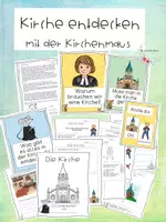 Vorschau - Arbeitsblätter - Kirche - entdecken mit der Kirchenmaus in Religion - Deckblatt