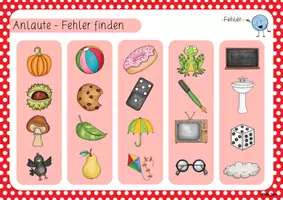 Vorschau - Fördermaterial/Inklusion - Anlaute - Fehler finden Deutsch 1. Klasse Set 1 - Seite 3