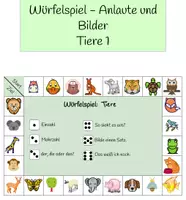 Vorschau - Spiele - Würfelspiel - Anlaute/Bilder - Tiere 1 - Deckblatt