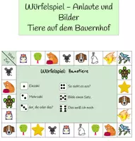 Vorschau - Spiele - Würfelspiel - Anlaute/Bilder - Haustiere - Deckblatt