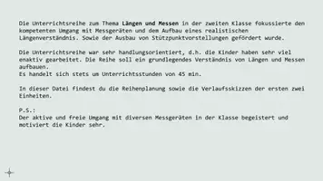 Vorschau - Stundenentwürfe - Stundenskizzen: Längen - Seite 1