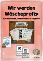 Vorschau - Arbeitsblätter - Lebensorientierung: Wäsche waschen und trocknen - Deckblatt