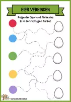 Vorschau - Arbeitsblätter - Eier verbinden - Seite 1