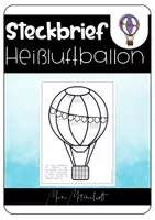 Vorschau - Arbeitsblätter - Heißluftballon-Klassenzimmer: Steckbrief - Deckblatt