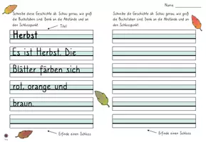 Vorschau - Arbeitsblätter - Herbstgeschichten abschreiben - Schluss erfinden - Seite 3