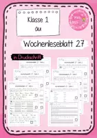 Vorschau - Arbeitsblätter - Wochen-Leseblatt 27 - äu - Frohes Lernen in Druckschrift - Deckblatt
