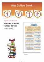 Vorschau - Arbeitsblätter - Intended effect of stylistic / rhetorical devices (Tandem Sheet) - Deckblatt